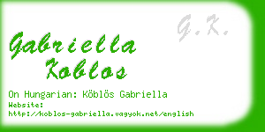 gabriella koblos business card